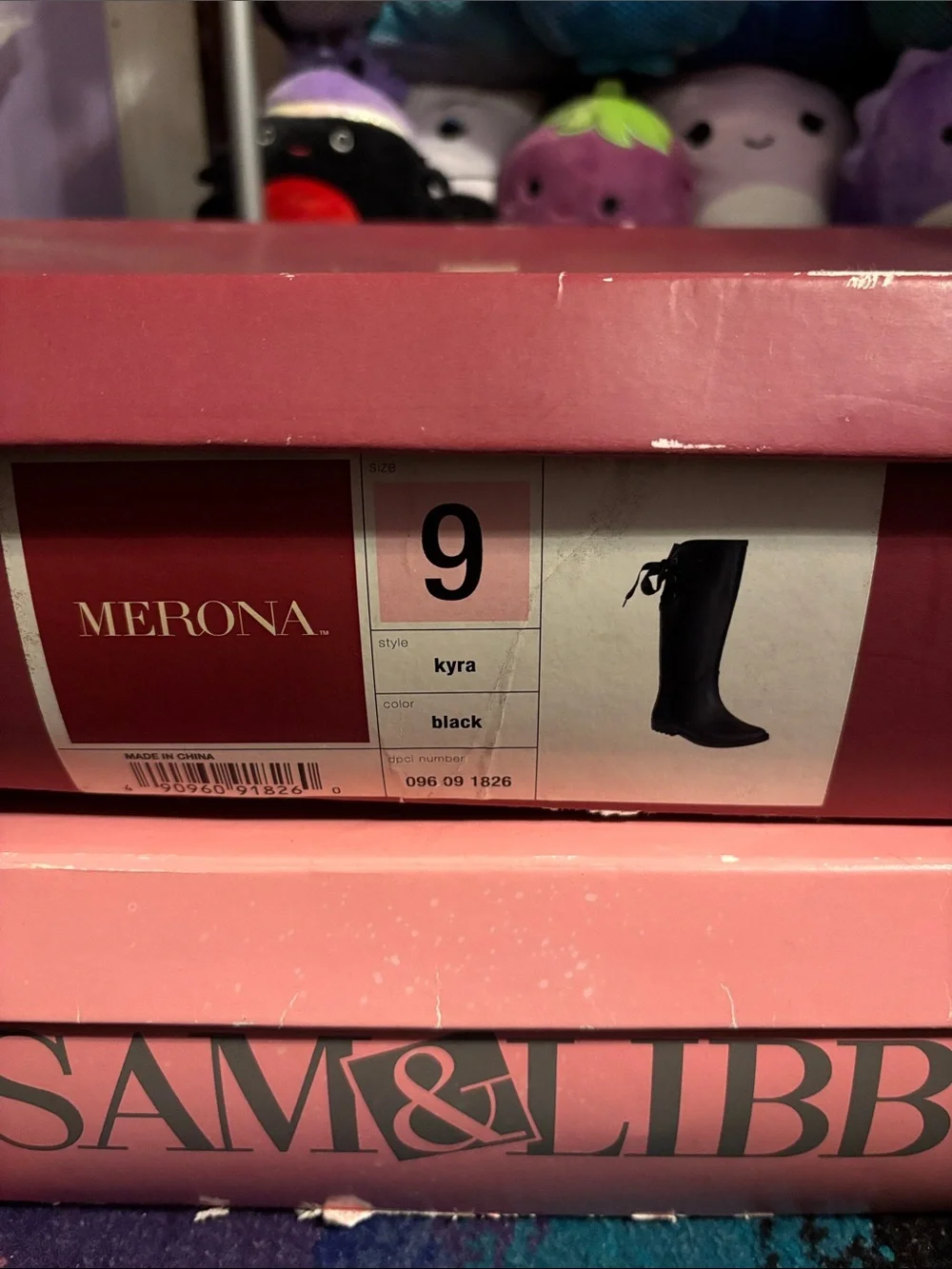 Merona Black Kyra Knee-High Rain Boots